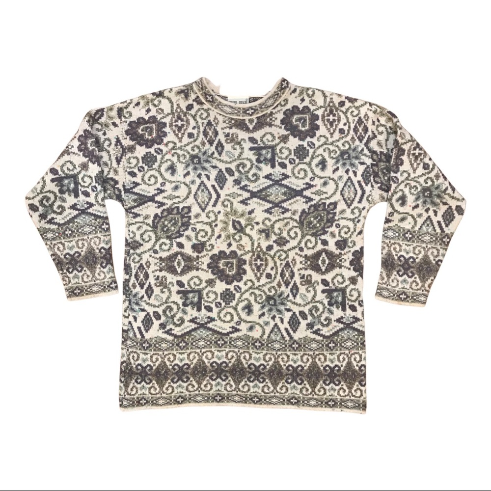 Vintage Sweater, Grandma, Oversized, High-quality